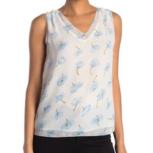 Catherine Malandrino Sleeveless Chiffon Top Size L